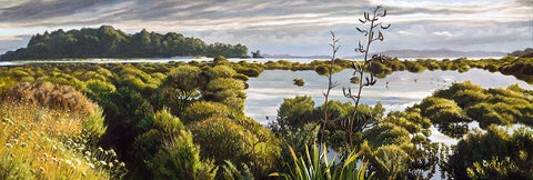 Whangapoua NZ landscapes painting by Jane Galloway