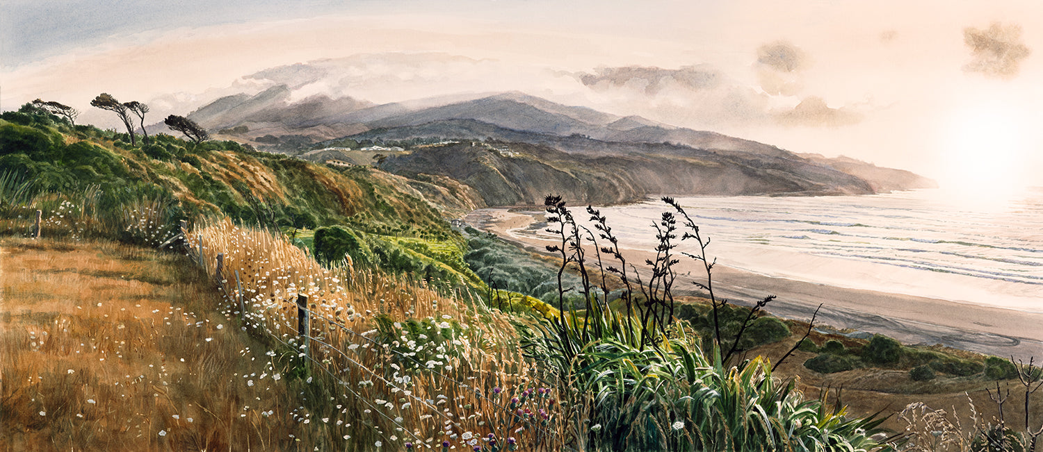 Sunset in Spring, Ngarunui (Raglan)