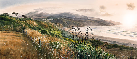 Sunset in Spring, Ngarunui (Raglan)